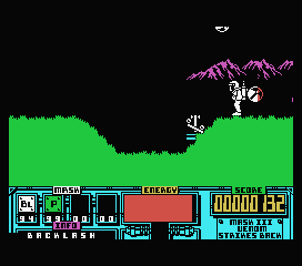 Venom Strikes Back back cover for MSX